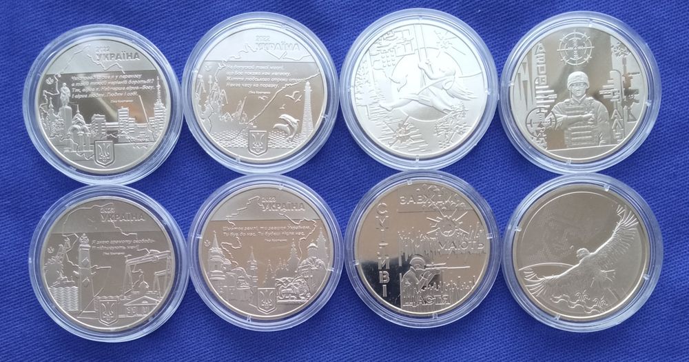 комплект 27 різних ролів монет ЗСУ 2018-2025 рр  (повний набір)