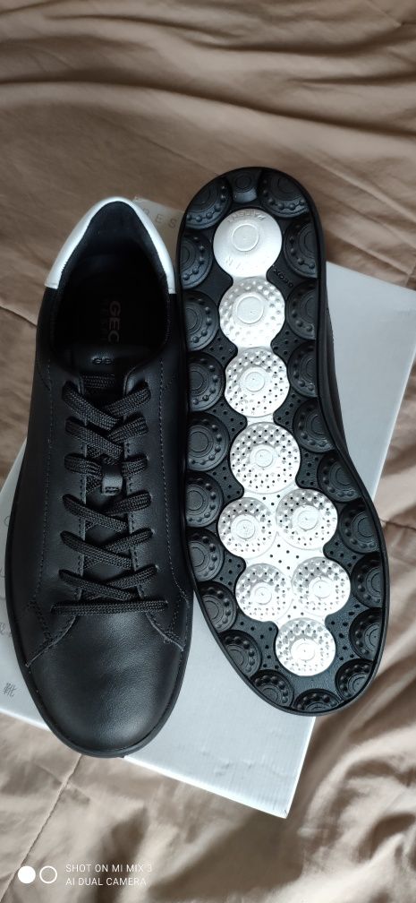 Geox Spherica Ecub czarne skórzane sneakersy rozm 43