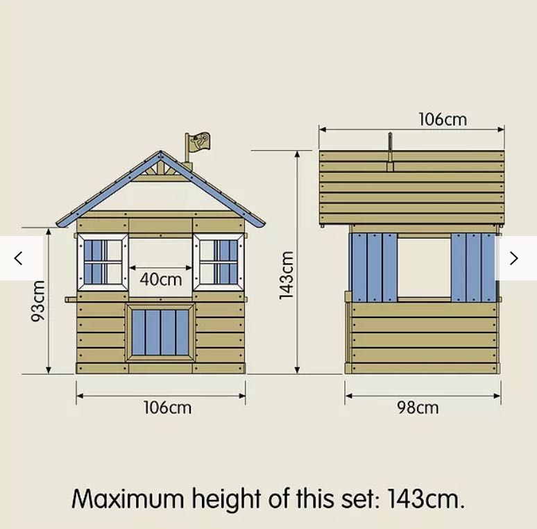 Casa em madeira de brincar para jardim NOVA