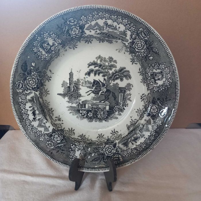 Par de pratos cavalinho séc XIX