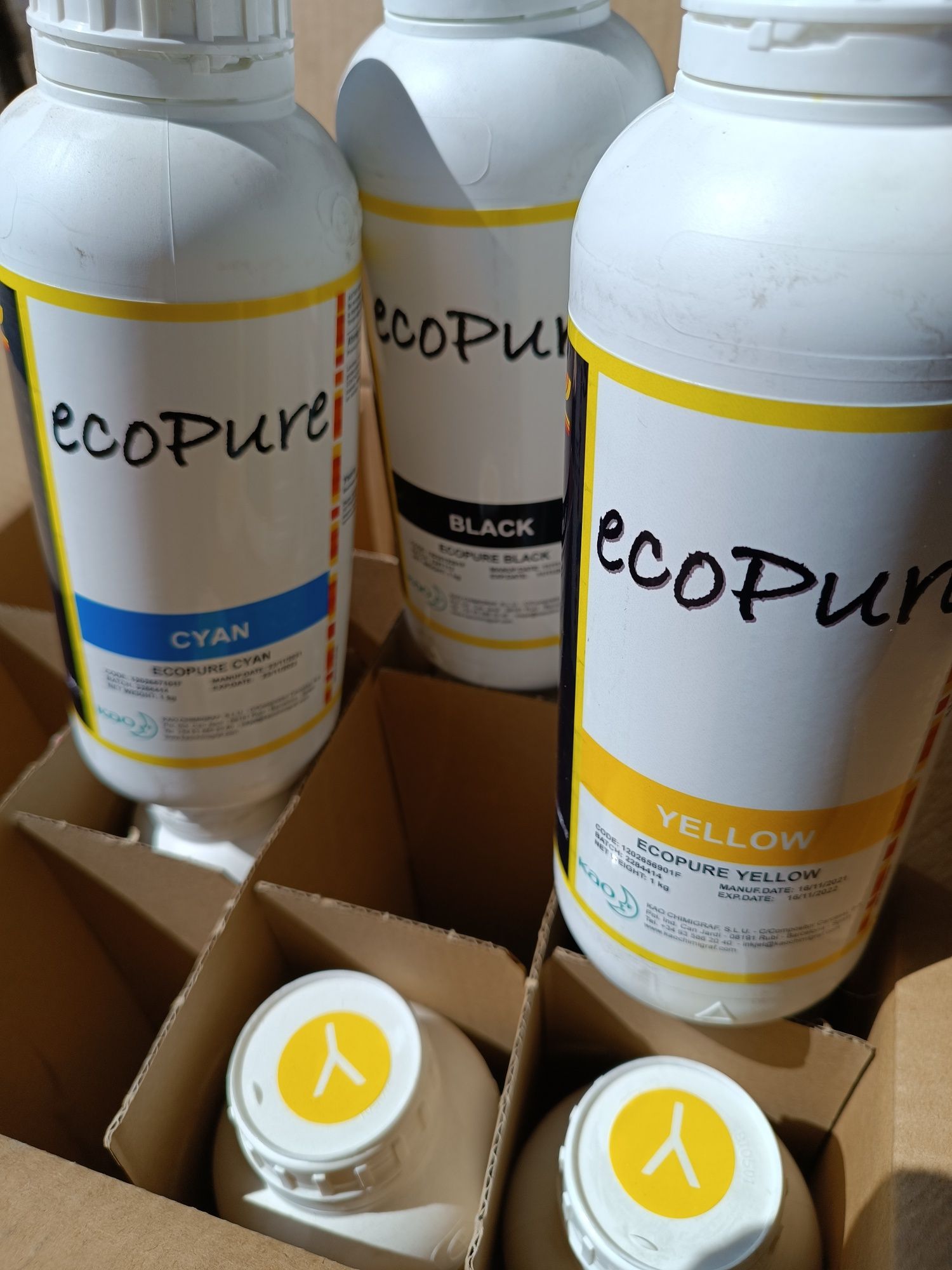 Чернила экосольвентные ECOPURE, 1л.