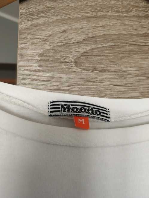 Biało-niebieski t-shirt Moodo paski marynarski r. M