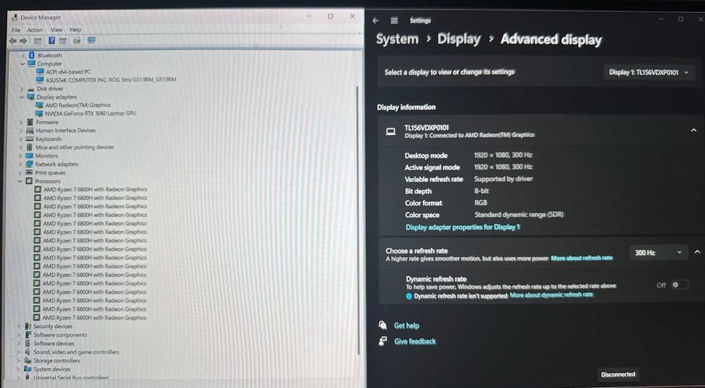 Laptop Gamingowy ASUS ROG Strix G15 G513RM / R7-6800H / RTX 3060 / 1TB
