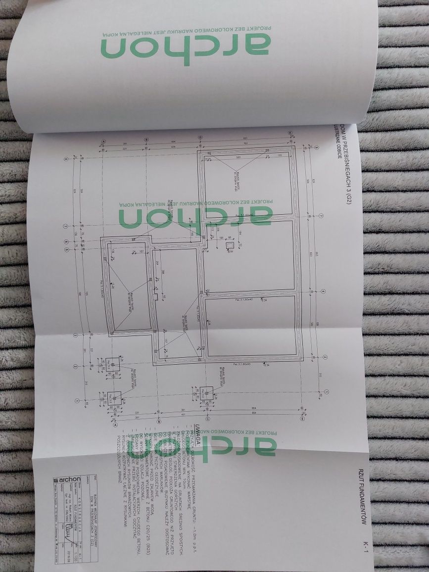 Projekt domu parterowego "Dom w przebiśniegach 3 G2" lustrzane odbicie