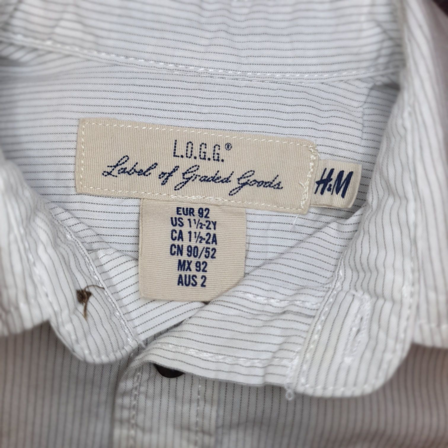 Koszula r.92 H&M logowana naszywki bawełna 100% stan idealny