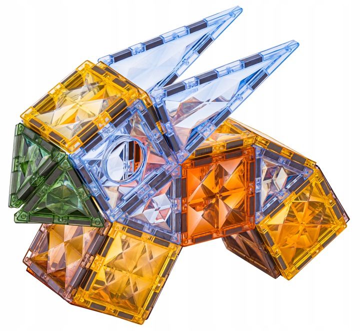 Klocki Magnetyczne Konstrukcyjne Panele Magnetic Tiles Pojazdy Figury