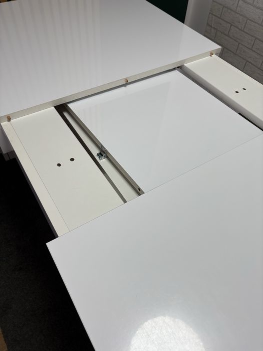 Stół jadalniany rozkladany biały 140-260 x 80