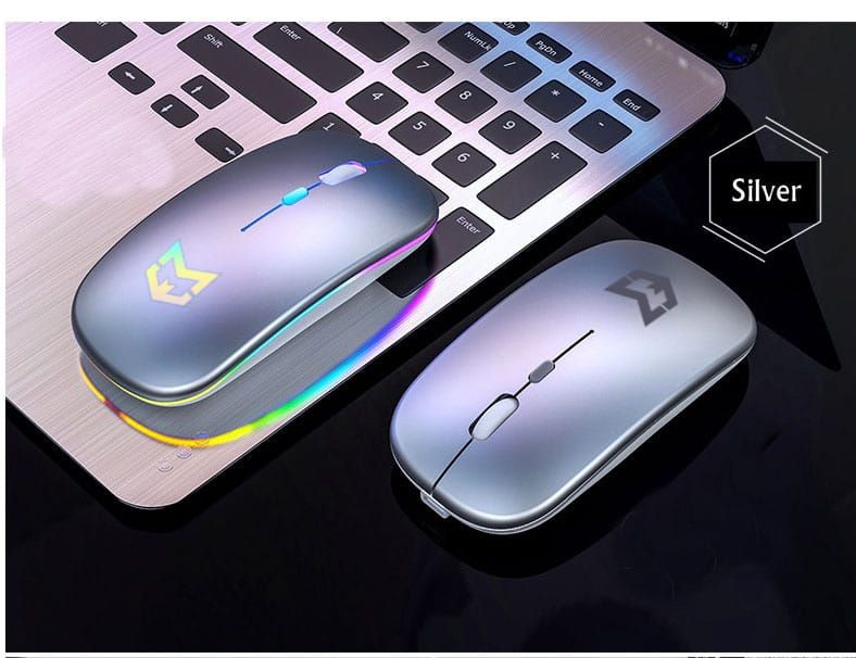 Mysz Bezprzewodowa Ładowana Cicha Podświetlana M444015Sr Sklep Warszaw