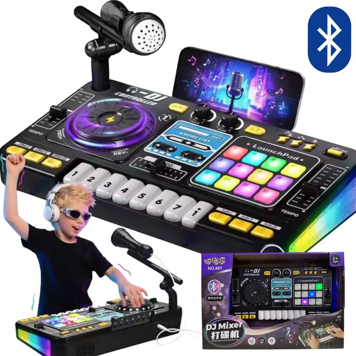 Дитячий музичний DJ діджейський пульт з мікрофоном піаніно
