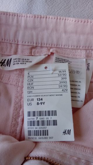 Nowe spodnie H&M -dziewczęce wz.134, 8-9 Lat