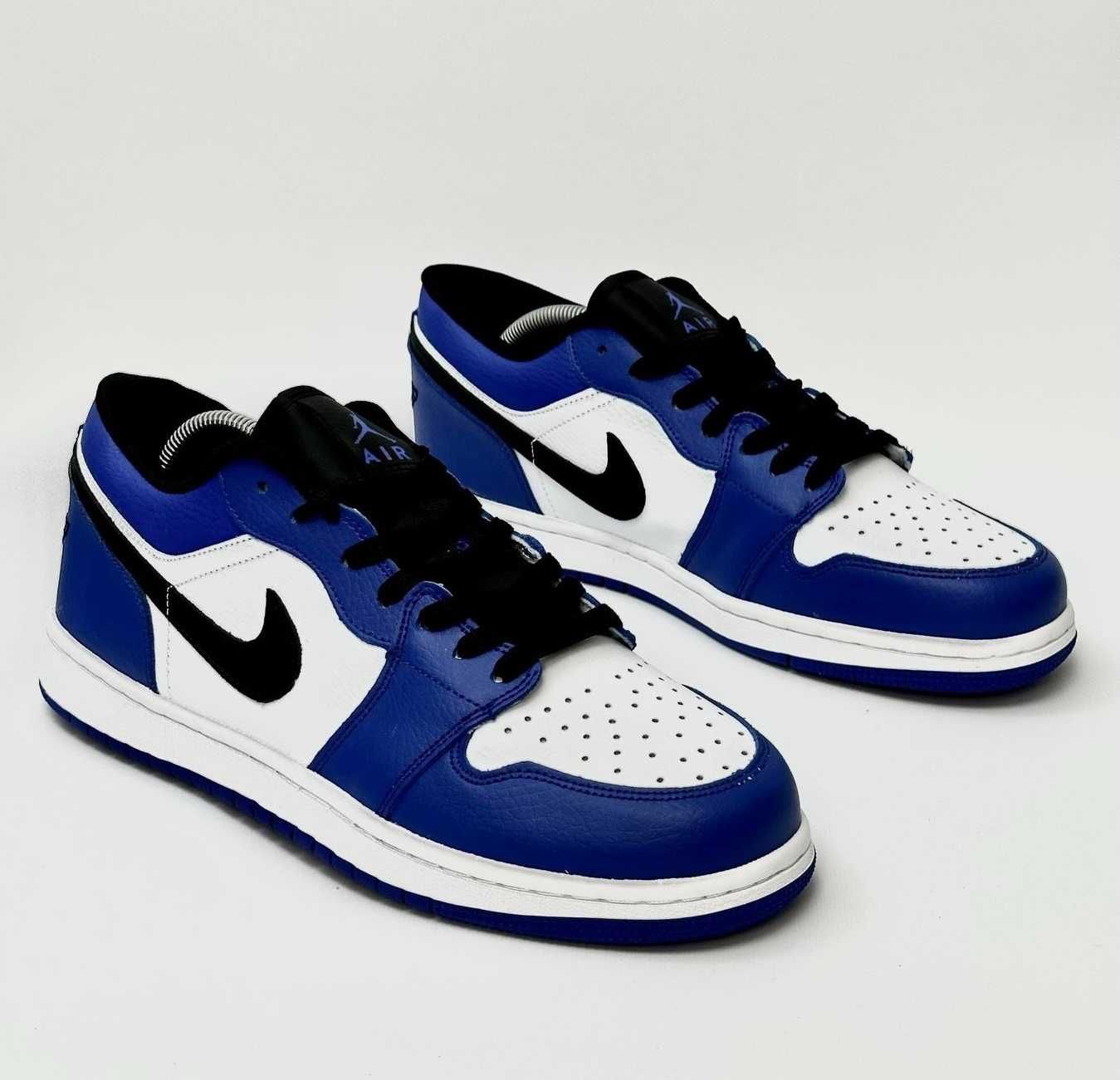 Мужские Кроссовки Найк Air Jordan кожаные Nike синие
