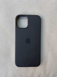 Czarny case silikonowy do iPhone 12/12 Pro z MagSafe