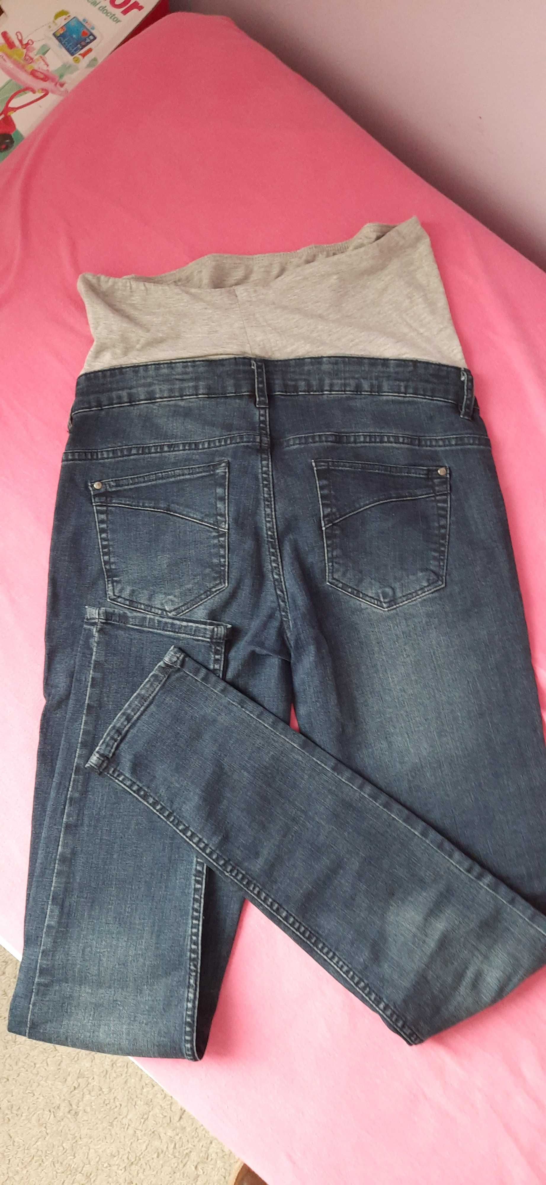 Spodnie jeansowe, ciążowe w rozmiarze 38