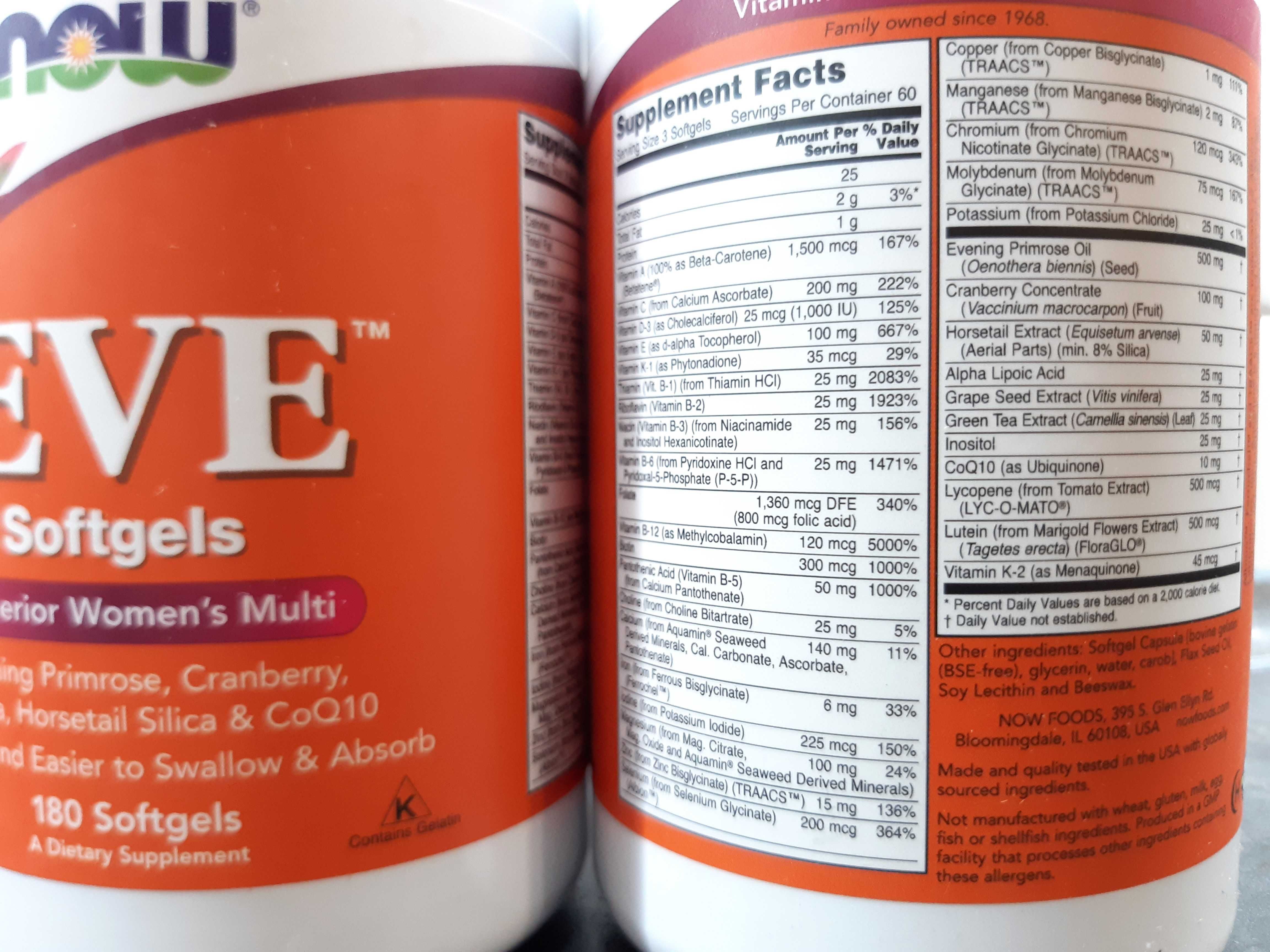 Now Foods, Eve (90-180 капс.), женские витамины, жіночі вітаміни