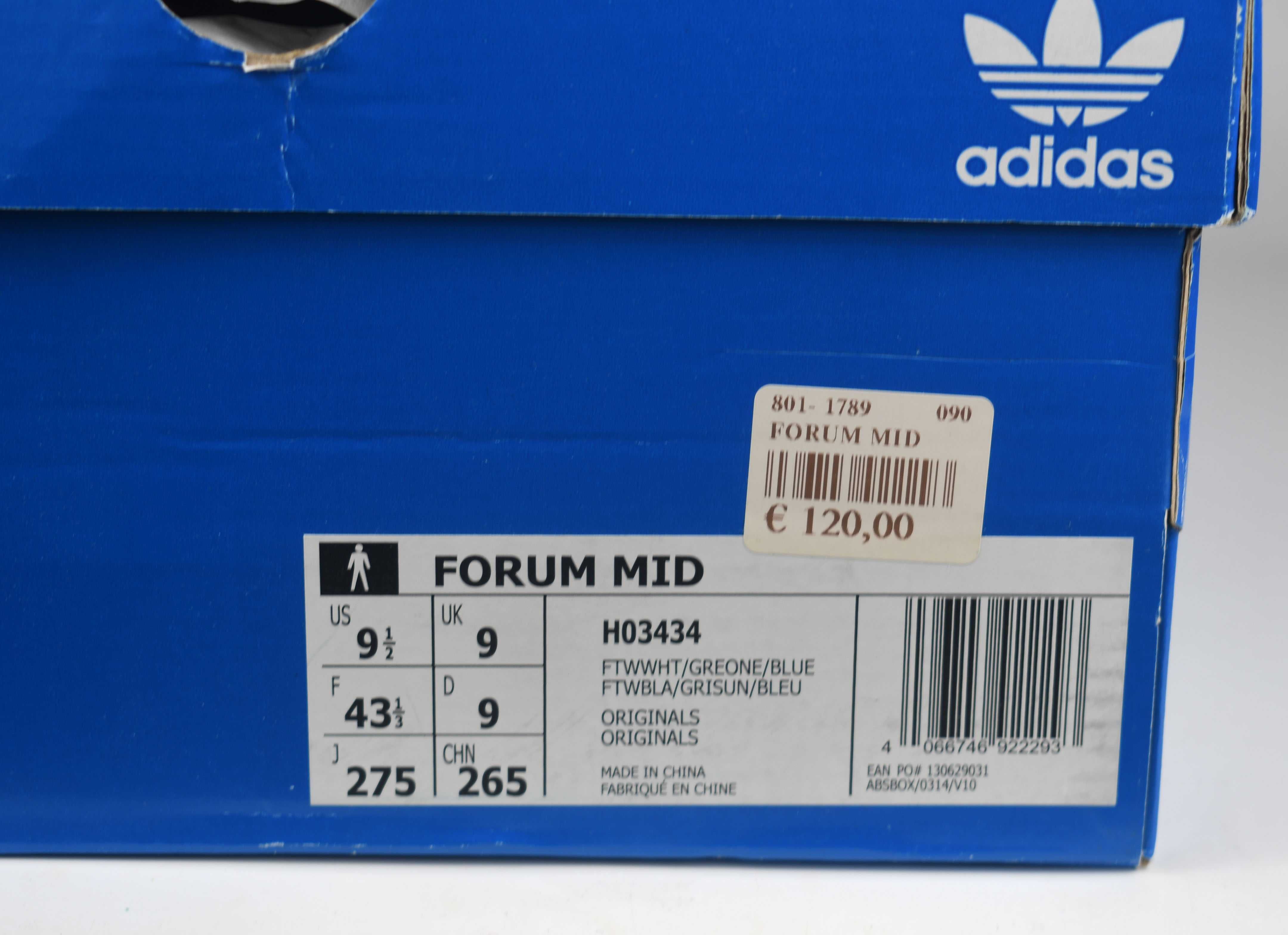 Nowe adidas Originals FORUM MID H03434 roz. 43 1/3