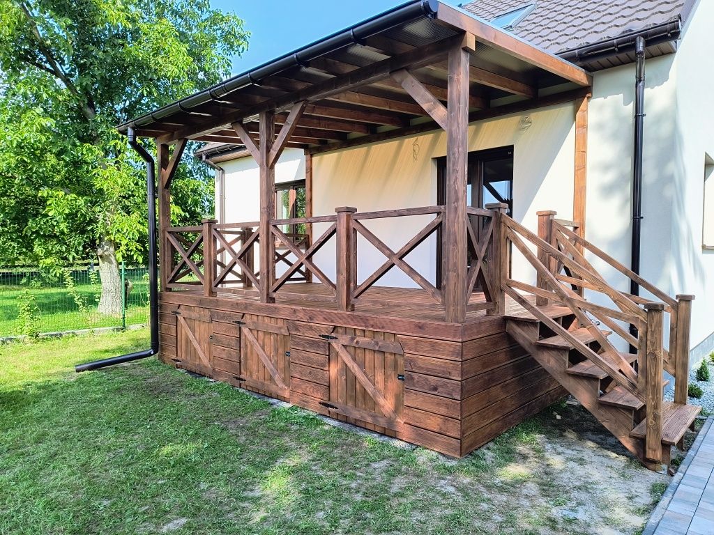 zadaszenie tarasu / pergola / taras drewniany / altana