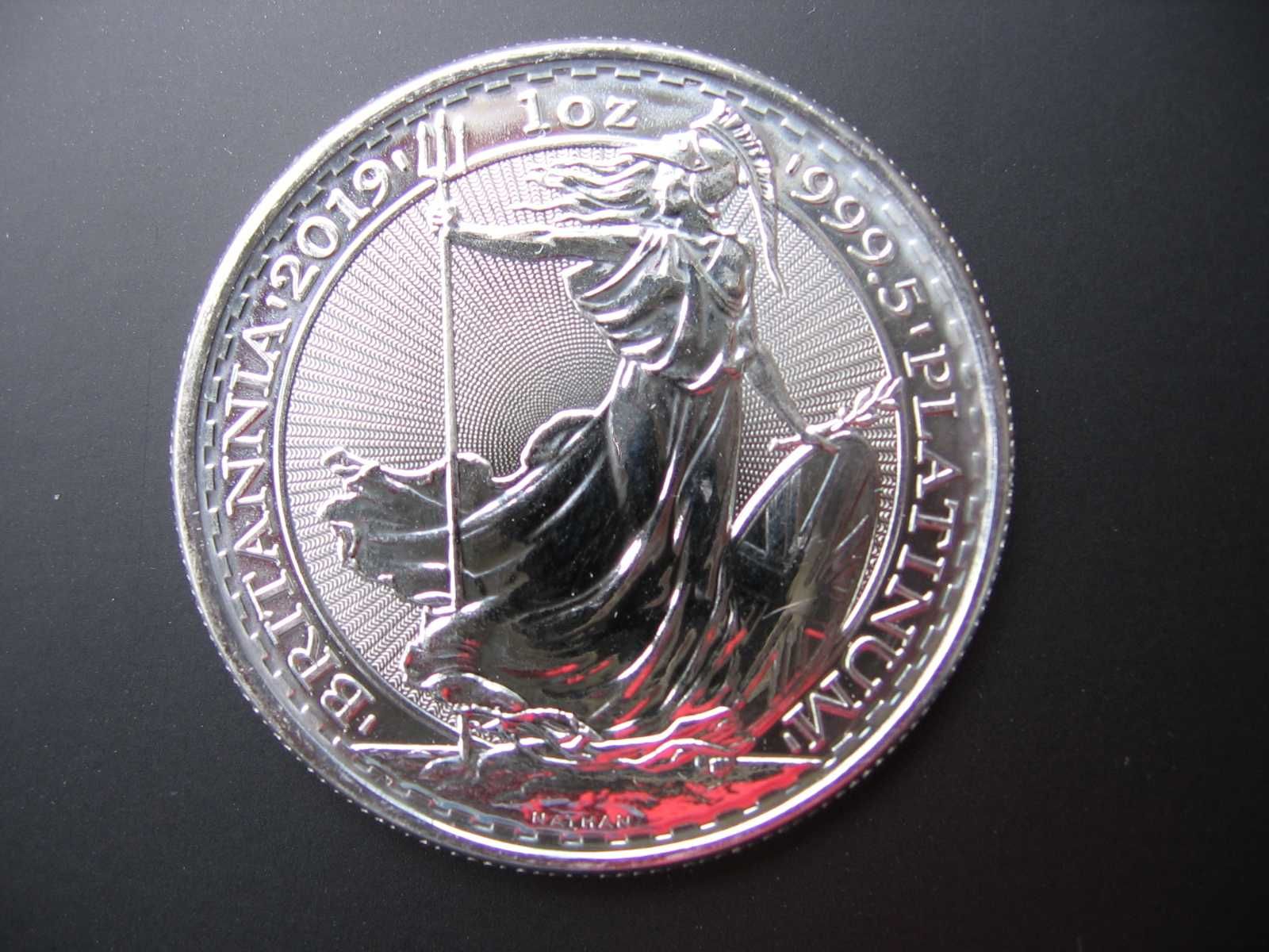 Монета 100 Фунтов "Британия"-Платина 31.1грамм(999проба)отл.инвестиция
