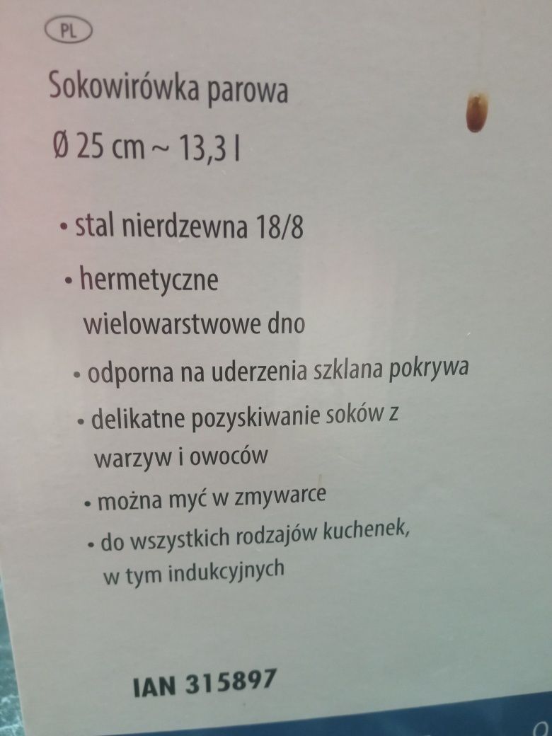 Sokowirówka parowa