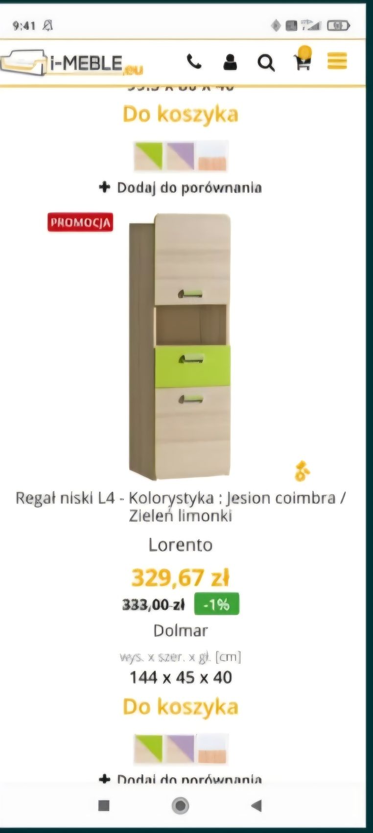 Zestaw mebli do pokoju jesion coimbra/ Zieleń limonki