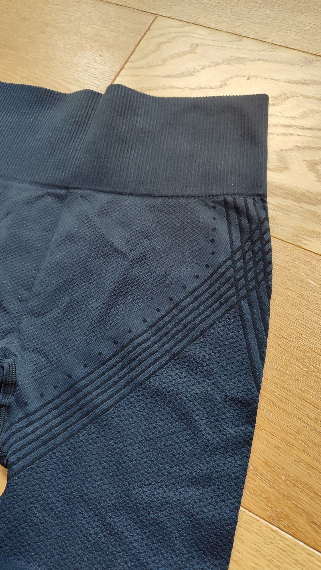 Legginsy fitness siłownia trening sportowe czarne push up S 36