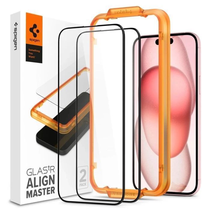 Szkło hartowane Spigen Alm Glass FC 2-Pack do Apple iPhone 15 Plus