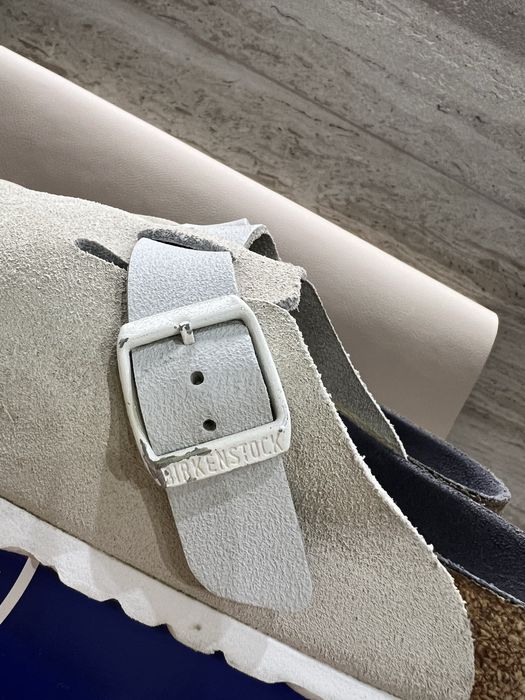 Сабо жіночі birkenstock boston сірого кольору