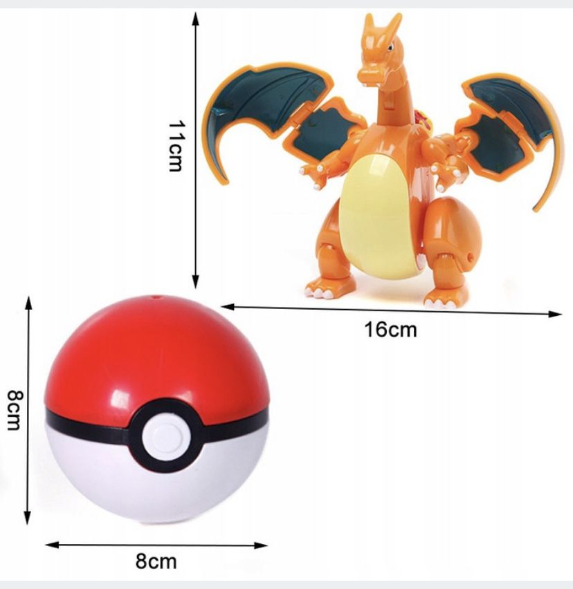 Pokeball Clip Składana figurka Pokemon Charizard