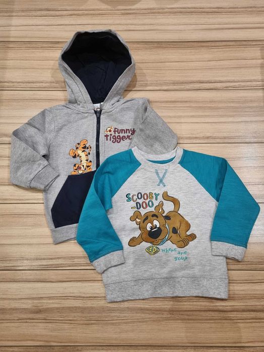 Zestaw bluz z kapturem Kubuś Puchatek Tygrysek 92 cool club scooby doo