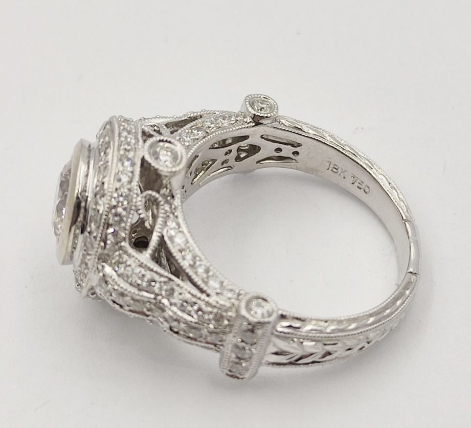 Кольцо, біле золото 750 з діамантом 2,288 ct, с сертификатом