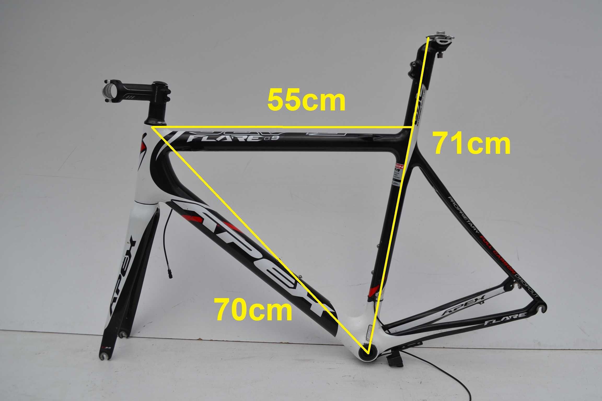 Frameset szosowy Apex Flare 0.9 rama 55cm carbon polecam