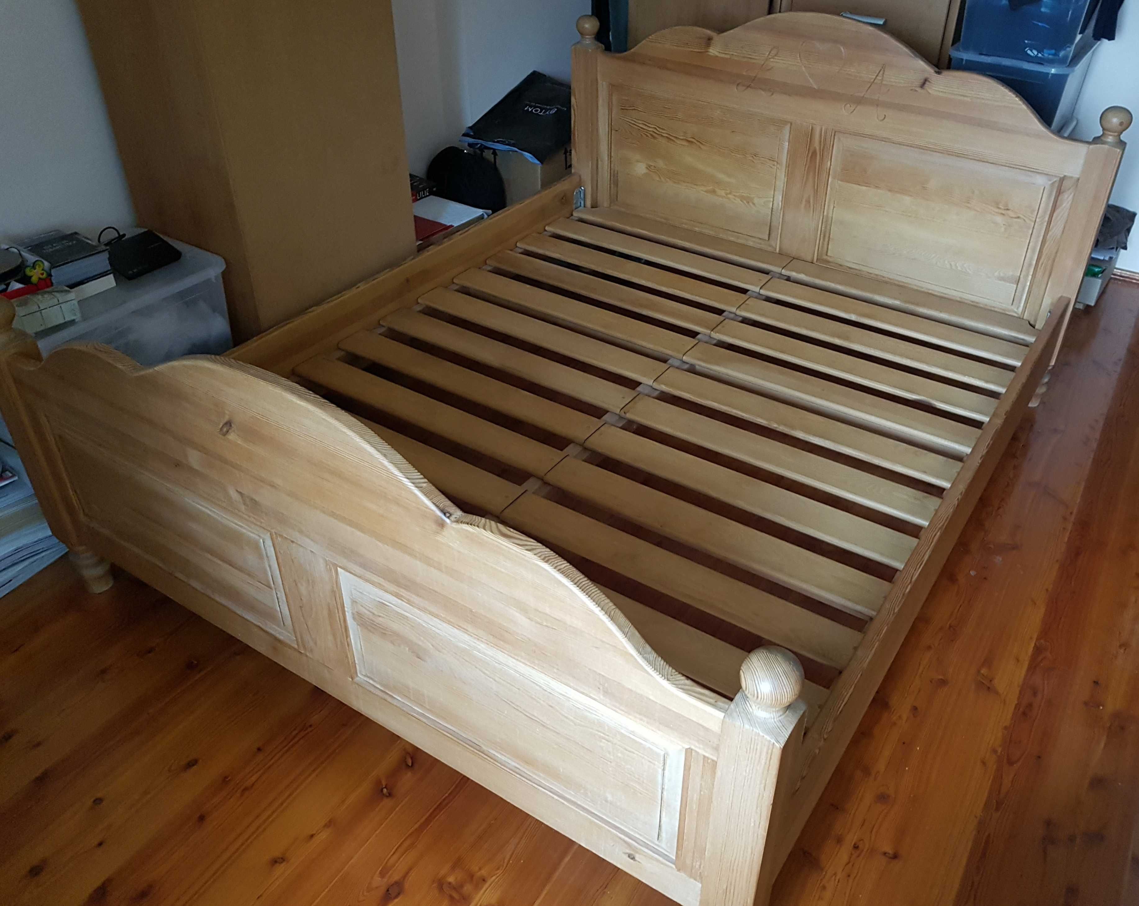 łóżko dębowe 160x200, solidne łóżko drewniane