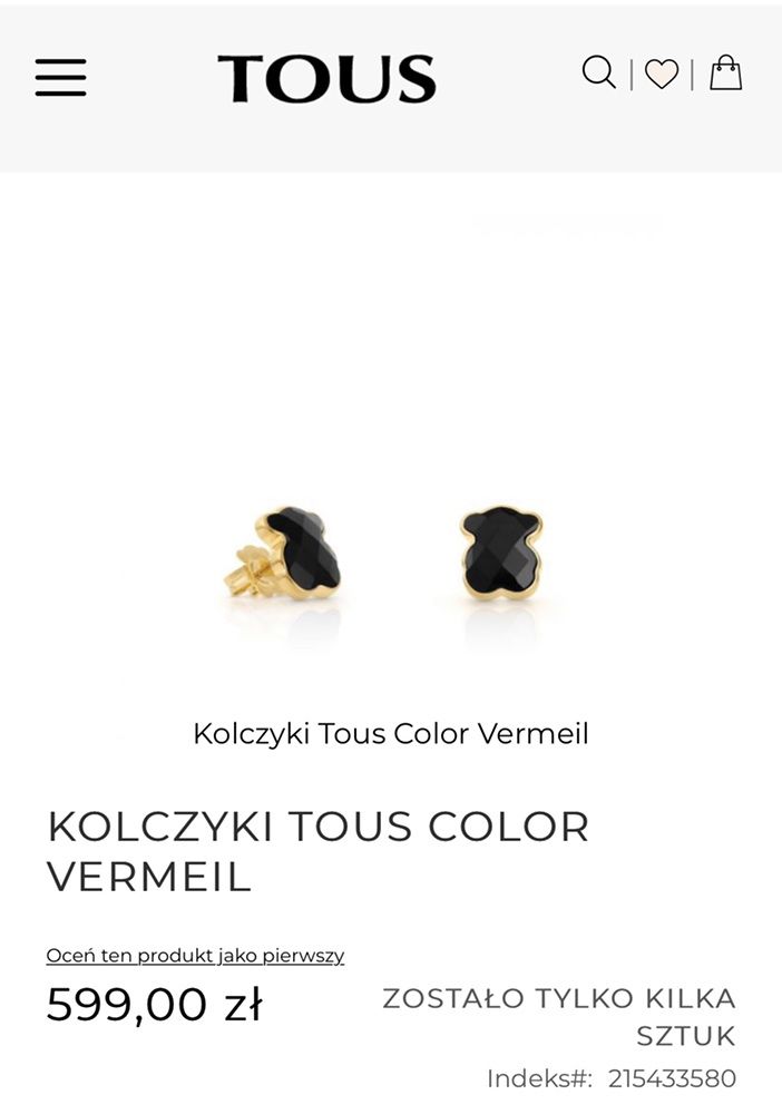 Kolczyki Tous Color Vermeil