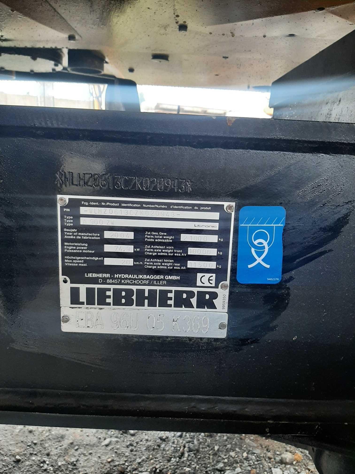 koparka dwudrogowa Liebherr A 900C ZW