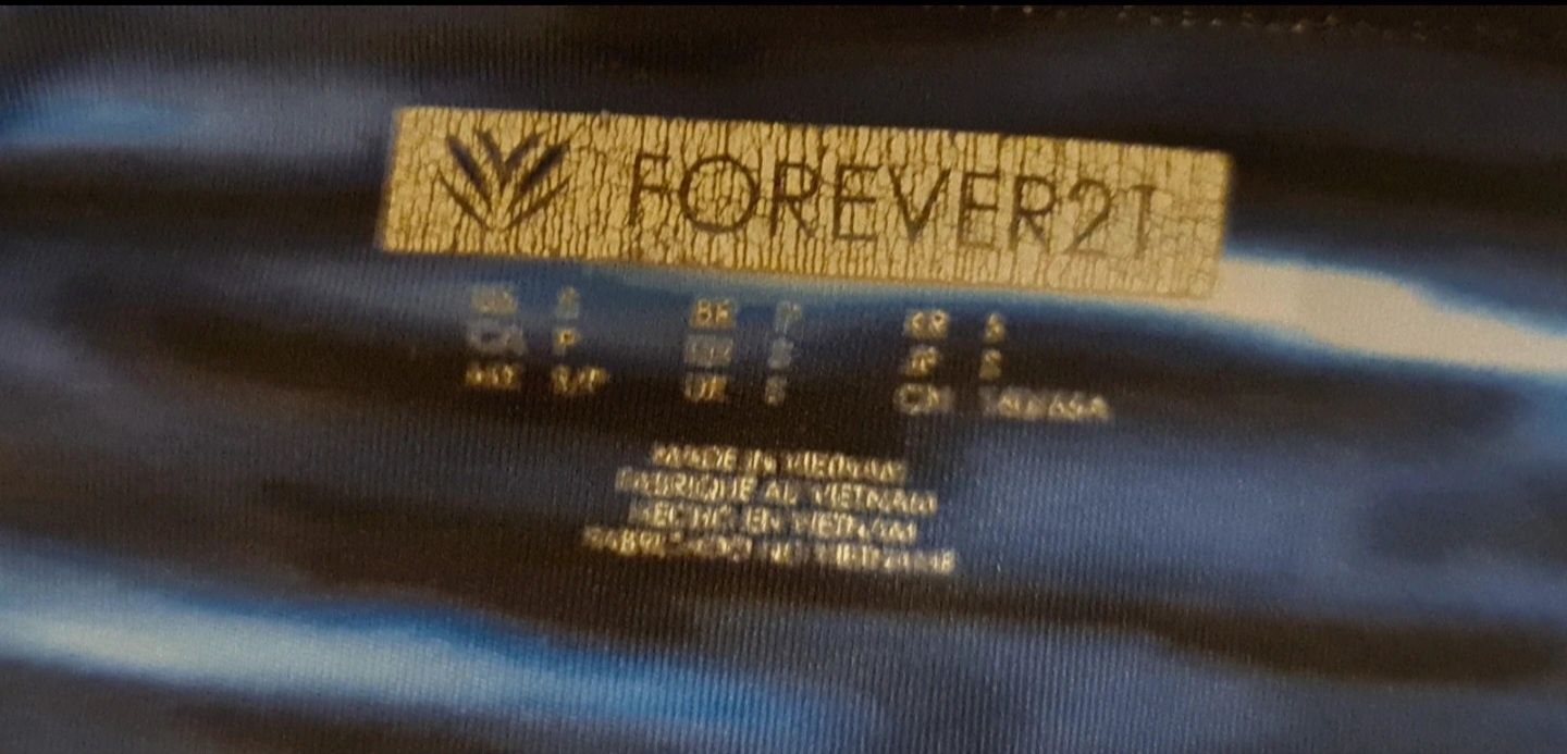 Legginsy 3/4 niebieskie XS Forever 21