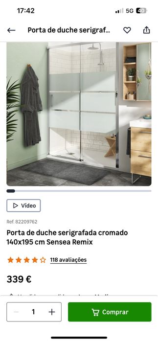 Frontal duche Novo 140x195 Altura e 120x195