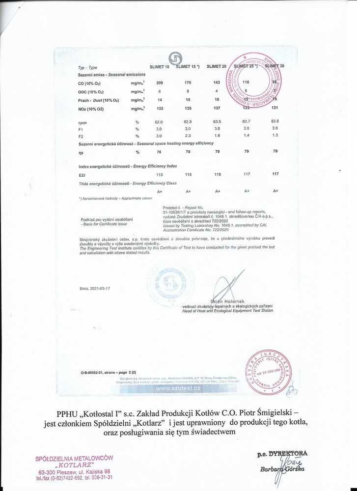 Kocioł co Slimet 10 kW pellet piec dofinansowanie 5 klasa ecodesign