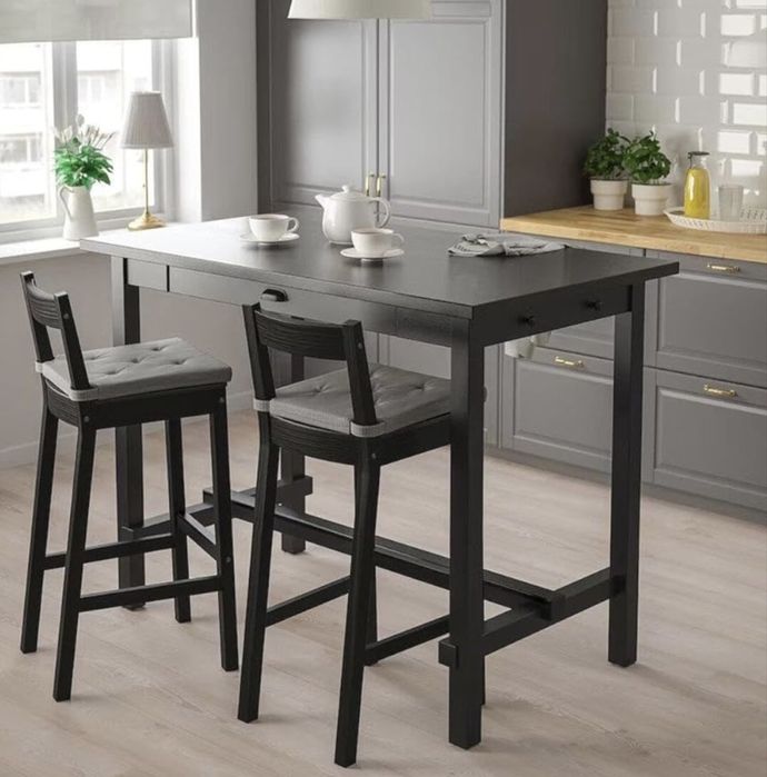 Krzesła hokery IKEA NORDVIKEN wys. siedziska 75cm 3 szt