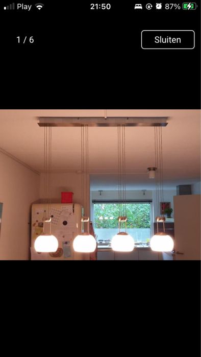 Lampa widzaca LED nad stół, stal nierdzewna, klosze