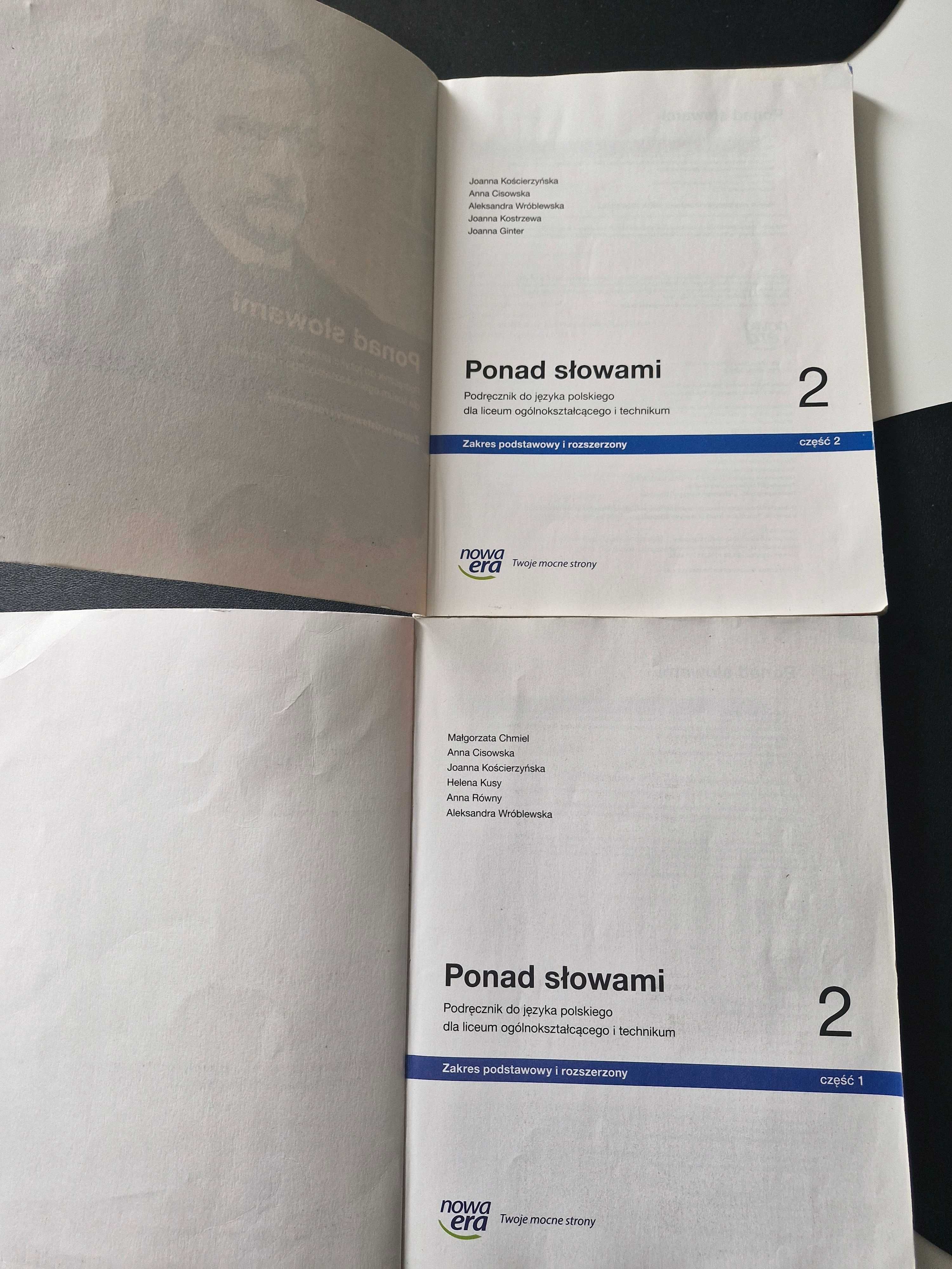 Ponad Słowami 2 język polski  liceum i technikum część 1 i 2