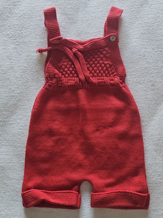 Jardineira calção 100% algodão 1/3m