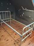 Łóżko metalowe PRL, loft, szpitalne 80X202