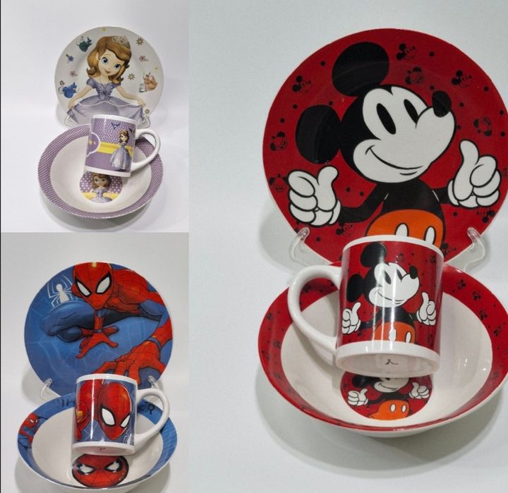 Дитячий набір посуду з кераміки