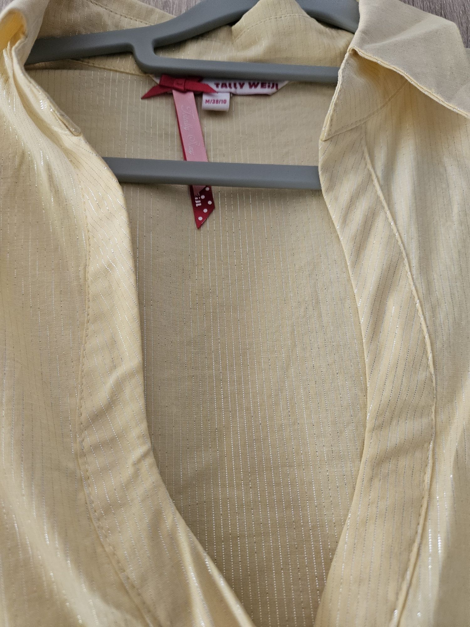 Oryginalna zółta koszula z wiązaniem na placach Tally Weijl M