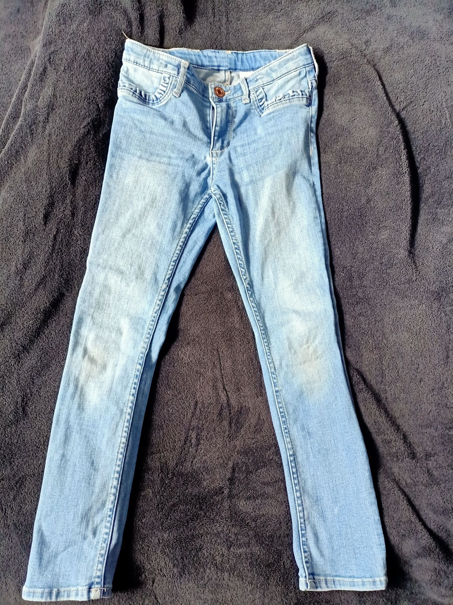 Spodnie jeansowe dziewczęce H&M r.128