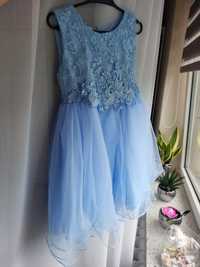 Sukienka tiul błękitna