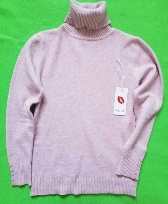 Жіночий гольф з ангори з гудзиками на рукавах, розмір м