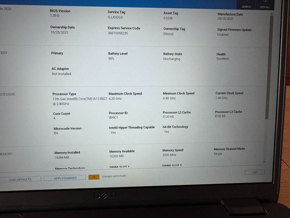 Dell Latitude 3520 i5 1135G7 16/256