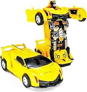 Auto robot 2w1 SAMOCHÓD żółty N112