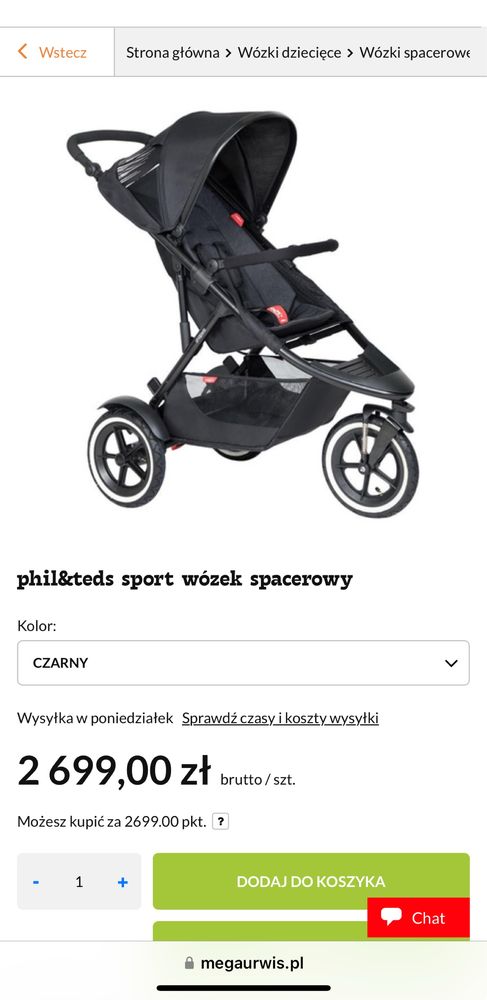 Wózek Phil & Teds podwójny