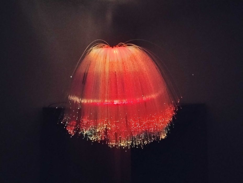 Stara lampa światłowodowa kolorofon ufo PRL ZSRR vintage CCCP